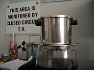 A Vietnamese coffee filter delivers a special blend - slowly, but strongly.